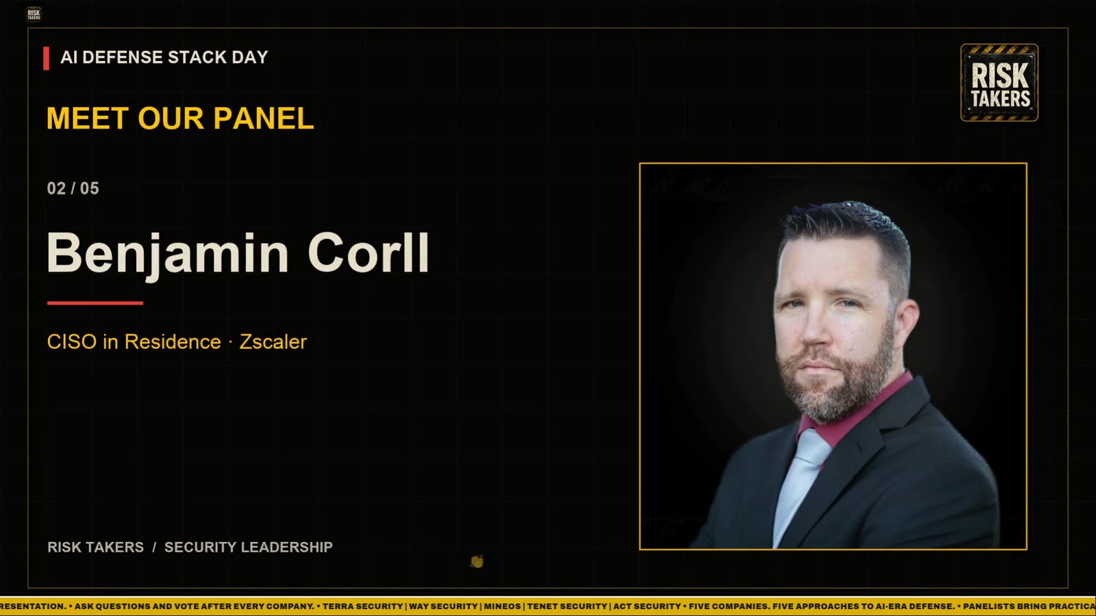 The event’s animated panel introduction featuring Benjamin Corll.